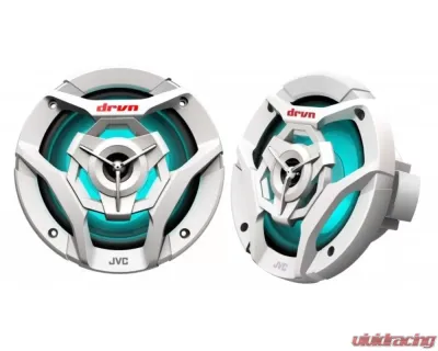 JVC 21-color LED Illumination 6.5inch 2-Way Coaxial Speakers (White) w/ A2 Warranty - CS-DR621MWL