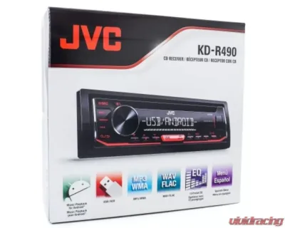 JVC CD Receiver featuring Front USB / AUX Input - KD-R490