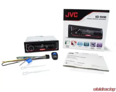 JVC CD Receiver featuring Front USB / AUX Input - KD-R490