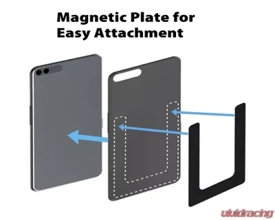 JVC Secure Neodymium Magnets Qi Wireless Charging Magnetic Car Mount - KS-GC10Q