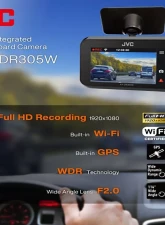 JVC Integrated GPS, Built-in Wi-Fi, Full HD recording Full-HD-Dashcam                                     - KV-DR305W - Image 5