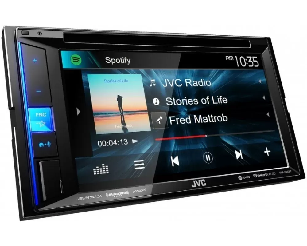 JVC 6.2" WVGA Clear Resistive Touch Monitor Multimedia Receiver - KW-V25BT