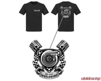 Advanced Tuning Products, Inc. Garrett Motion Checkered Flag Turbo Shirt Black - ATP-TST-005