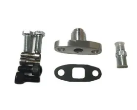 ATP Turbo -4AN Oil Feed & -10AN Drain Return Borg Warner Flange S400 SX SX-E S200 S300 S200-SXE