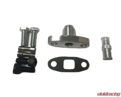 ATP Turbo -4AN Oil Feed & -10AN Drain Return Borg Warner Flange S400 SX SX-E S200 S300 S200-SXE - ATP-BWF-002