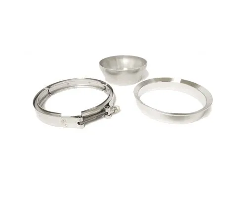 ATP Turbo 4" Marmon Down pipe Flange and Clamp with Transition T6 Divided GT42 GT45 - CLC-CLA-273