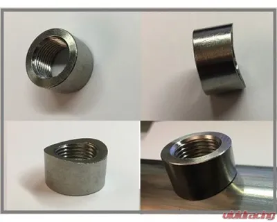ATP Turbo Weld Bung, O2 Sensor Fitting (304 Stainless Steel) 18mm - Coped / Radiused - ATP-FLS-300