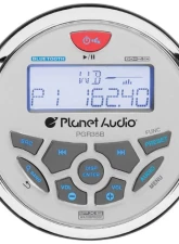 Planet Audio Round Marine Radio 3.5" Diameter Bluetooth Rear Aux Input Am/Fm Rear Charging Usb                                     - PGR35B - Image 3