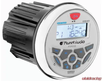 Planet Audio Round Marine Radio 3.5" Diameter Bluetooth Rear Aux Input Am/Fm Rear Charging Usb - PGR35B