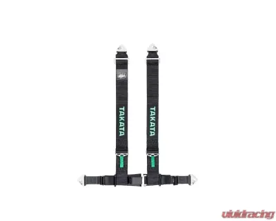 Takata Drift III ASM 4-Point Snap-On Racing Harness Black - T 70002-0