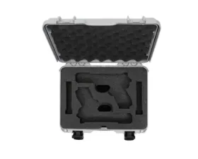 Nanuk Nano 910 Waterproof Hard Glock Gun Case Silver