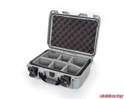 Nanuk Nano 915 Waterproof Hard Case Padded Divider Silver - 915-2005