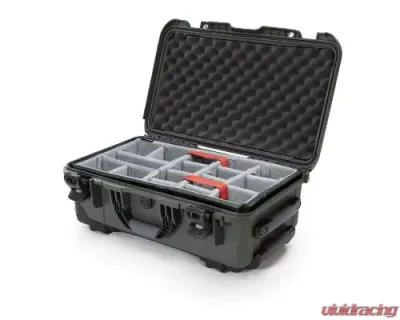 Nanuk Nano 935 Wheeled  Hard Case Padded Divider Olive - 935-2006