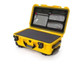 Nanuk Nano 935 Wheeled  Hard Case Cube Foam and Lid Organizer Yellow