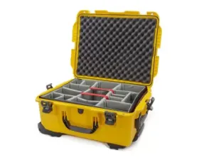 Nanuk Nano 955 Wheeled  Hard Case Padded Divider Yellow
