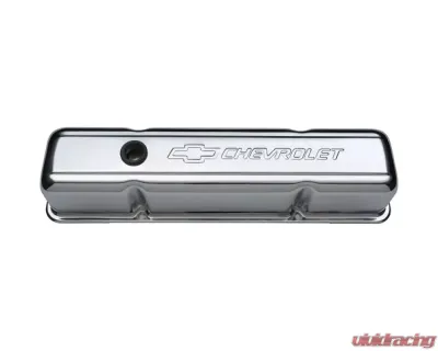 Pro Form Valve Covers Embossed Bowtie/Emblems Chevrolet Design Chrome Finish Chevrolet Small Block 262-400 V8 Engines 1959-1986 - 141-101