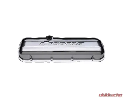 Pro Form Stock Valve Covers Bowtie/Chevrolet Embossed Emblems Chrome Finish Chevrolet Big Block 396-454 V8 Engines 1965-1996 - 141-114