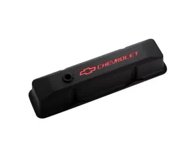 Pro Form Valve Covers Bowtie/Chevrolet Recessed Emblems Black Crinkle Finish Chevrolet Small Block 262-400 V8 Engines 1959-1986