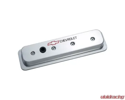 Pro Form Valve Covers Bowtie/Chevrolet Recessed Emblems Polished Finish Chevrolet Small Block 262-400 V8 Engines 1987-1996 - 141-130