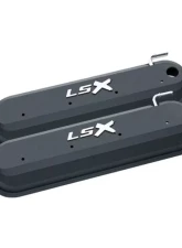 Pro Form Valve Covers Raised LSX Emblem Black Crinkle Finish GM LS Series V8 Engines                                     - 141-256 - Image 2