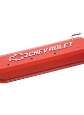 Pro Form Slant-Edge Valve Covers Raised Bowtie/Lettering Chevy Orange Finish GM LS Series V8 Engines                                     - 141-261 - Image 3