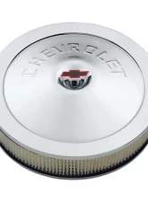 Pro Form Chevrolet Classic Style Air Cleaner w/ Center Nut Embossed Chevrolet Lettering Design Chrome Finish                                     - 141-302 - Image 2