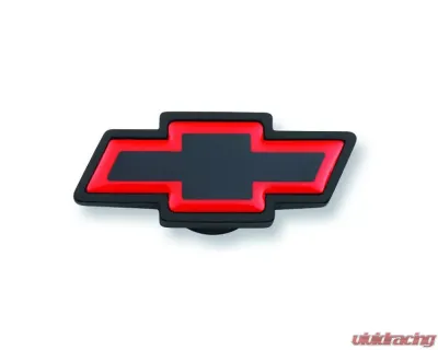 Pro Form Black Chevy Bowtie Air Cleaner Center Nut w/ Red Outline Black Crinkle Finish - 141-369