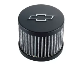 Pro Form Chevy Bowtie Push-In Style Air Breather Cap w/ Filter Black Crinkle Finish