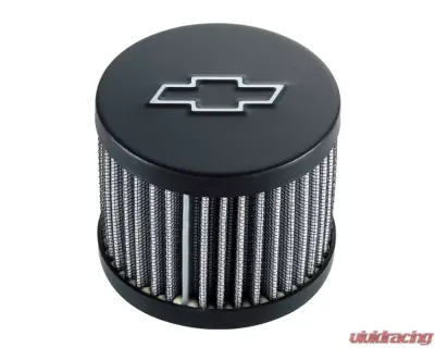 Pro Form Chevy Bowtie Push-In Style Air Breather Cap w/ Filter Black Crinkle Finish - 141-614