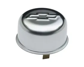 Pro Form Push-On Air Breather Cap w/ Embossed Chevy Bowtie Emblem Chrome Finish