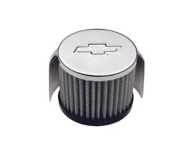 Pro Form Push-In Air Breather Cap w/ Filter & Hood Chevy Bowtie Emblem Chrome Finish