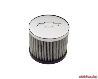 Pro Form Push-In Air Breather Cap w/out Hood Chevy Bowtie Emblem Chrome Finish - 141-622
