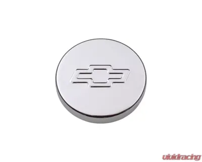 Pro Form Push-In Oil Filler Cap Embossed Chevy Bowtie Emblem Chrome Finish - 141-630