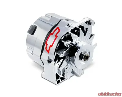 Pro Form 70 Amp Alternator 3 Wire GM 10SI Style w/ Internal Regulator Chrome Finish - 141-656