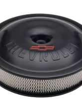 Pro Form Chevrolet Performance 14 inch Super-Light Racing Aircraft Aluminum Air Cleaner Kit w/ Bowtie & Chevrolet Logos Black                                     - 141-692 - Image 2