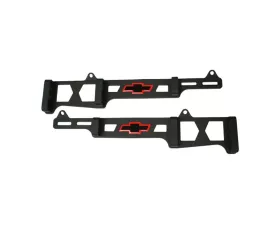 Pro Performance Linear Wire Looms w/ Bowtie Logo Black Crinkle Finish Chevy Small Block 262-400 V8 Engines 1959-1986