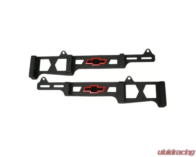 Pro Performance Linear Wire Looms w/ Bowtie Logo Black Crinkle Finish Chevy Small Block 262-400 V8 Engines 1959-1986 - 141-714