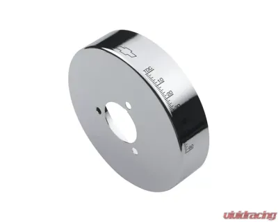 Pro Performance Harmonic Balancer Cover w/ Bowtie Emblem Chrome Finish for Chevy Small Block Using 6-3/4" Damper - 141-725