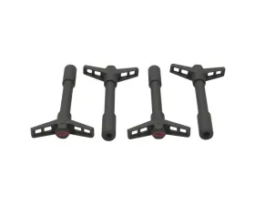Pro Form Chevrolet Performance Valve Cover Wing Nuts w/ Red Bowtie Emblem Black Crinkle Finish Chevrolet Small Block | Big Block Engines