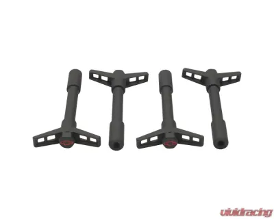 Pro Form Chevrolet Performance Valve Cover Wing Nuts w/ Red Bowtie Emblem Black Crinkle Finish Chevrolet Small Block | Big Block Engines - 141-756