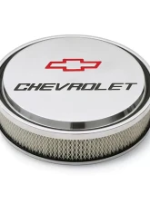 Pro Form 14 Inch Slant-Edge Air Cleaner w/ Recessed Red/Black Chevrolet & Bowtie Emblems Polished Finish                                     - 141-833 - Image 3