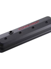 Pro Form Slant-Edge Valve Cover Tall Style w/ Recessed Chevrolet & Bowtie Emblem Black Crinkle Finish Chevy Small Block V8 Engines 1987-1995                                     - 141-845 - Image 2