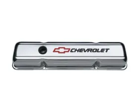Pro Form Stock Height Valve Covers Short Style w/ Recessed Emblems Chrome Finish Chevy Small Block 262-400 V8 Engines 1959-1986