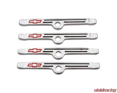 Pro Form Chevy Performance Valve Cover Hold Downs w/ Bowtie Emblem Chrome Finish Chevy Small Block 262-400 V8 | V6 Engines 1955-1986 - 141-903