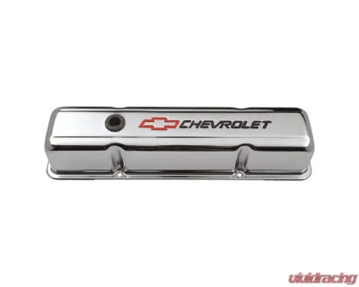 Pro Form Valve Covers Tall Style Recessed Emblems Chrome Finish Chevy Small Block 262-400 V8 1959-1986 - 141-905