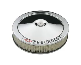 Pro Form Air Cleaner w/ Recessed Bowtie & Chevrolet Emblem Chrome Finish