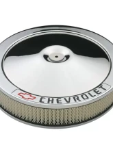 Pro Form Air Cleaner w/ Recessed Bowtie & Chevrolet Emblem Chrome Finish                                     - 141-906 - Image 2