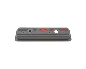 Pro Form Valve Covers w/ Embossed Red Emblems Black Crinkle Finish Chevy Small Block V8 Engines 1987-1995