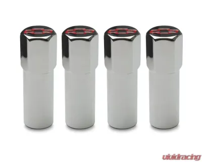Pro Form Chevrolet Performance Valve Cover Hex Head Mini Nuts w/ Red Bowtie Logo Chrome Finish - 141-909