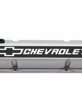 Pro Form Slant-Edge Valve Covers Tall Style w/ Recessed/Raised Blackfield Emblems Polished Finish Pair Chevy Small Block 262-400 V8 Engines 1959-1986                                     - 141-920 - Image 2
